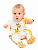 Комбинезон "Теплая африка" с жирафиком - Размер 80 - Цвет белый с желтым - интернет-магазин Bits-n-Bobs.ru